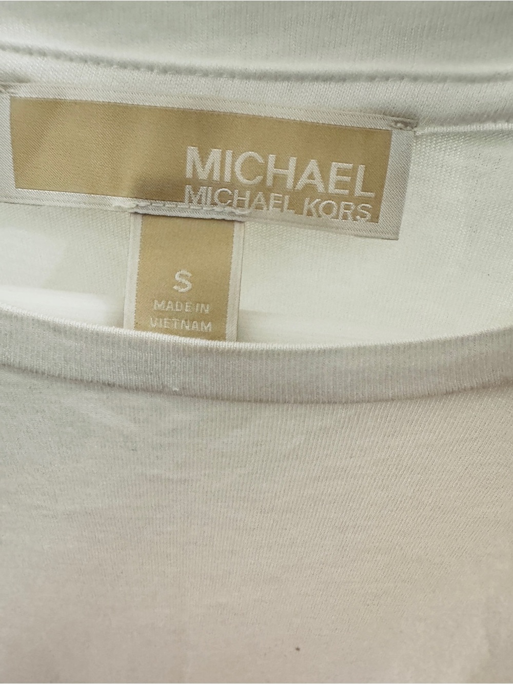 Michael kors White Ruffle Sleeve Crewneck Top - Picture 3 of 3